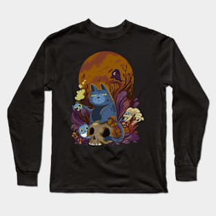 smoking cat Long Sleeve T-Shirt